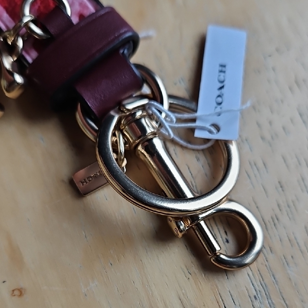 Coach Red Keychain with Durable Metal Hardware - Picture 8 of 11